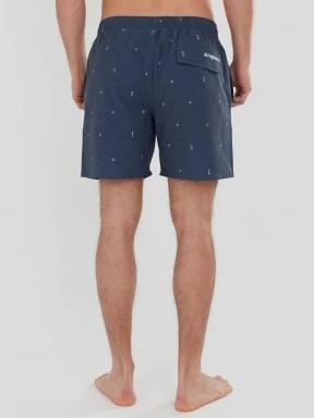 Fundango Bono Print Boardshorts for men in dark blue 3