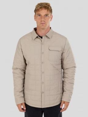 Fundango Grido Padded Shirt Jacket for men in sand 1