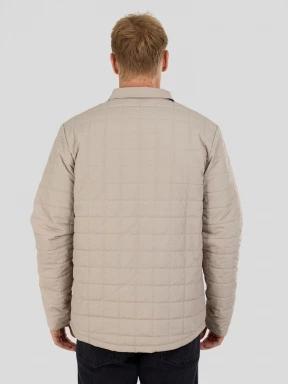 Fundango Grido Padded Shirt Jacket for men in sand 3