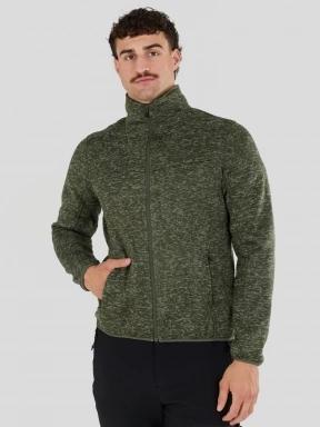 Fundango Cruz Knit Fleece Jacket for men in oliv 1