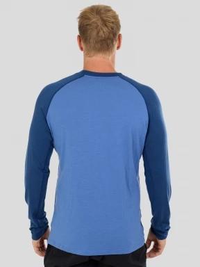 Fundango Rotorua Merino Longsleeve for men in blue 3