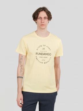 Fundango Basic-T Logo 04 for men in yellow 1