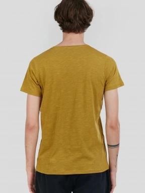Fundango Jaggy Structured T-shirt for men in oliv 3