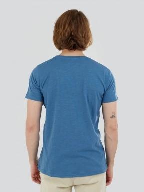 Fundango Jaggy Structured T-shirt for men in blue 3