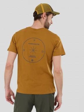 Fundango Compass Graphic-T for men in yellow 3
