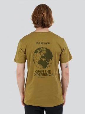 Fundango Globe Graphic-T for men in green 3