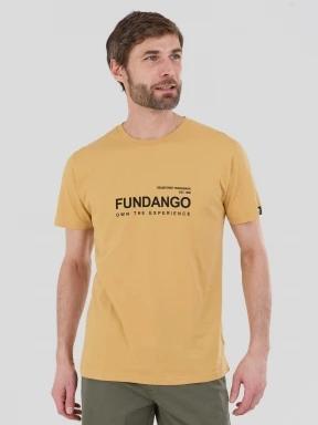 Fundango Vital Graphic-T for men in yellow 1