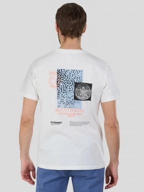 Fundango Breaker Graphic-T for men in white 3