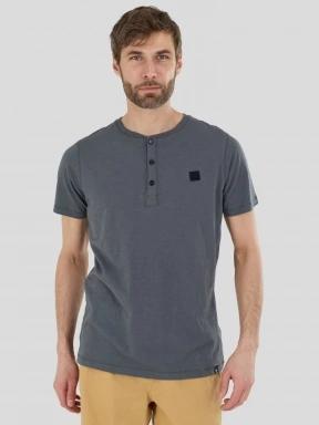 Fundango Phase Henley T-shirt for men in grey 1