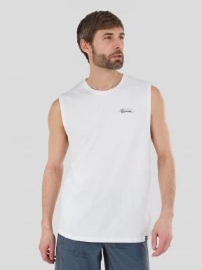 Fundango Alon II Surf Tank-T for men in white 1