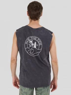 Fundango Alon II Surf Tank-T for men in black 3