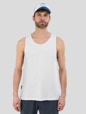 Fundango Drake Tank-T for men in white 1