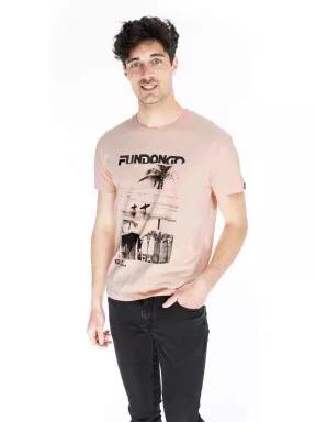 Fundango Basic T Logo 6 for men in pink 1