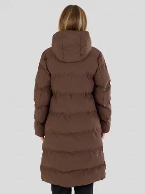 Fundango Cosycoat Long Padded Jacket for women in brown 3