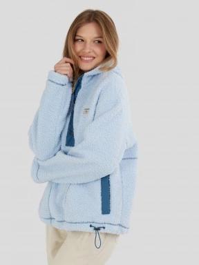 Fundango Juniper Pile Jacket for women in light blue 1