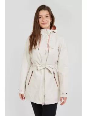 Fundango Regina Waterproof Trench Jacket for women in white 1