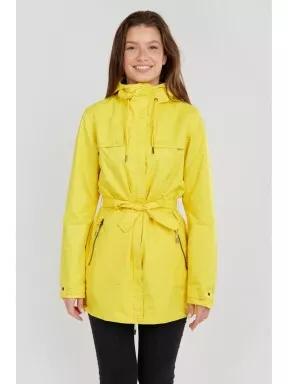 Fundango Regina Waterproof Trench Jacket for women in yellow 1