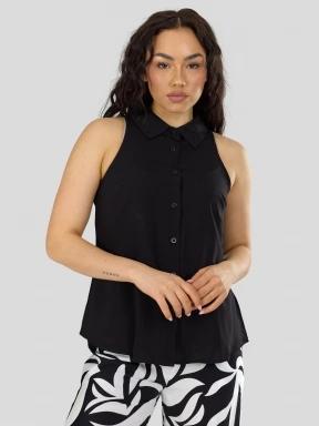 Fundango Myrto Sleeveless Shirt for women in black 1