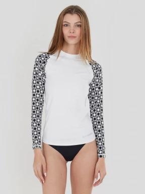Fundango Joyce Long Sleeve Rashguard for women in white 1
