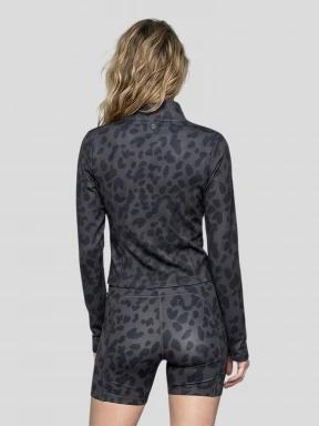 Fundango Flop Zip Up Top for women in black 3