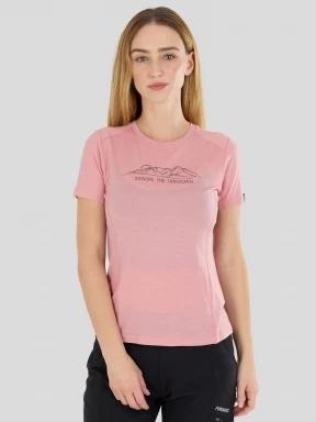 Fundango Reinga Merino T-shirt for women in pink 1