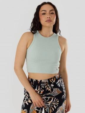 Fundango Naya Cropped Tank-T for women in green 1
