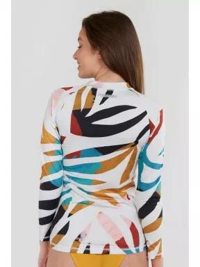 Fundango Joyce Long Sleeve Rashguard for women in white 3