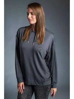 Fundango RICHMOND Hooded Pullover for women in grey 3