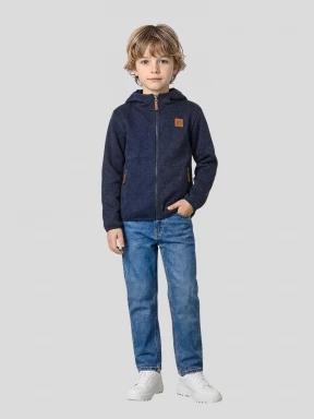 Fundango Obelix JR Hooded Fleece in dark blue 1