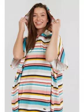 Fundango Amarante Surf Poncho for women in multicolor 1