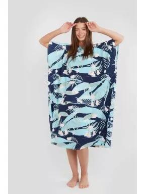 Fundango Amarante Surf Poncho for women in blue 1