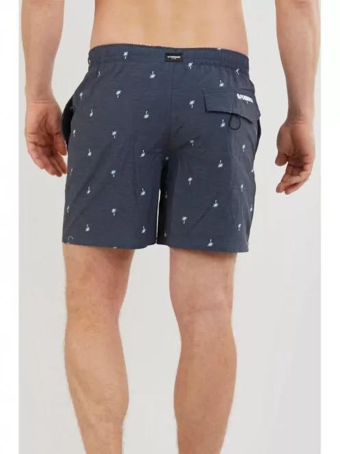 Fundango Bono Print Boardshort for men in dark blue 4