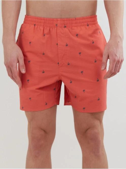 Fundango Bono Print Boardshort for men in red 2