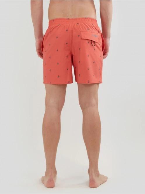 Fundango Bono Print Boardshort for men in red 3