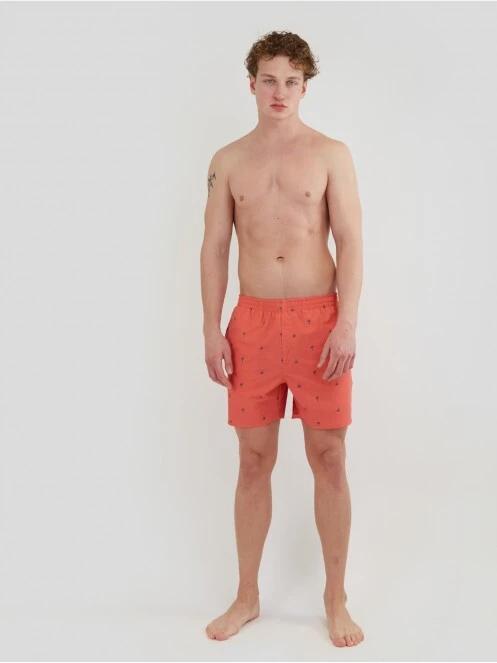 Fundango Bono Print Boardshort for men in red 4