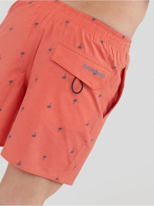 Fundango Bono Print Boardshort for men in red 5