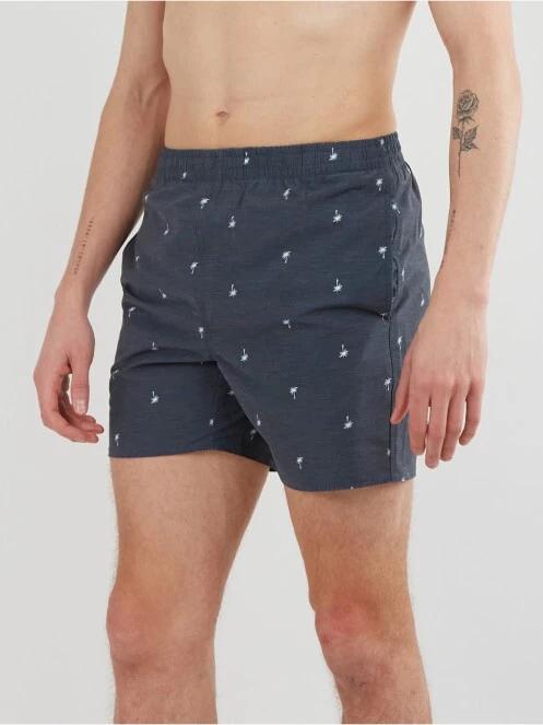 Fundango Bono Print Boardshort for men in dark blue 2