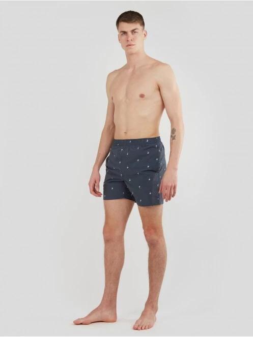 Fundango Bono Print Boardshort for men in dark blue 5