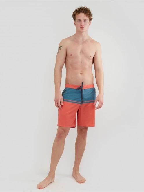 Fundango Morris Boardshort for men in red 4