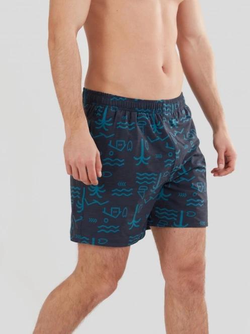 Fundango Bono Print Boardshort for men in blue 2