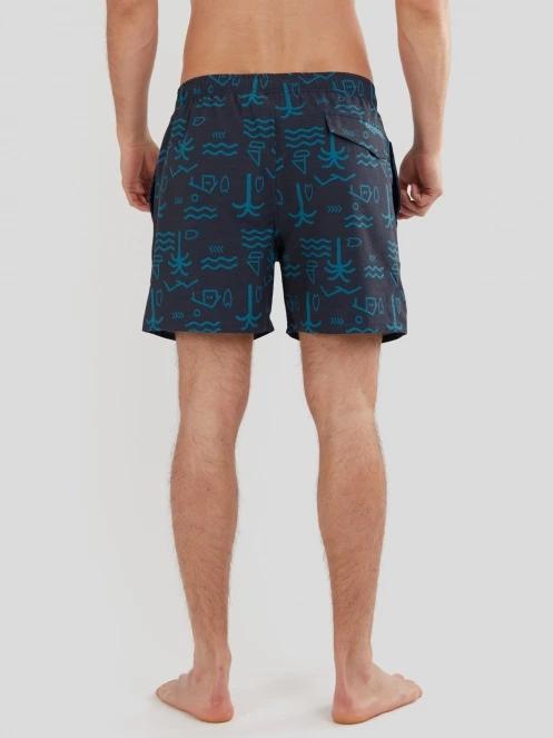 Fundango Bono Print Boardshort for men in blue 3