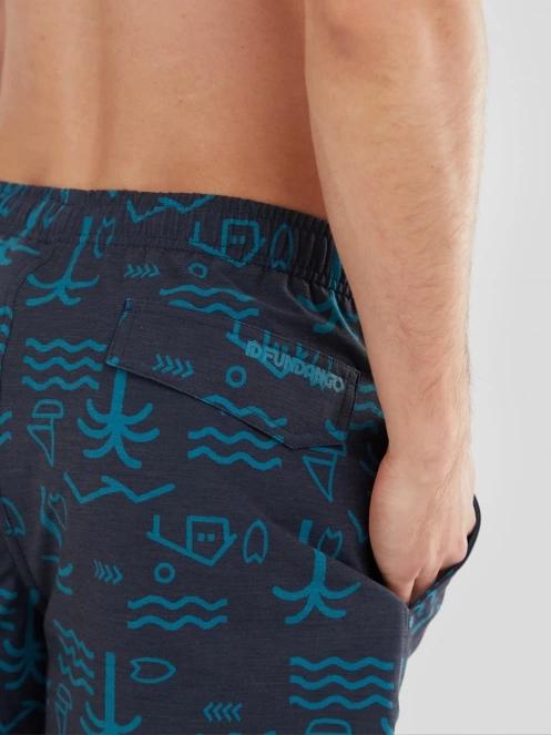 Fundango Bono Print Boardshort for men in blue 6