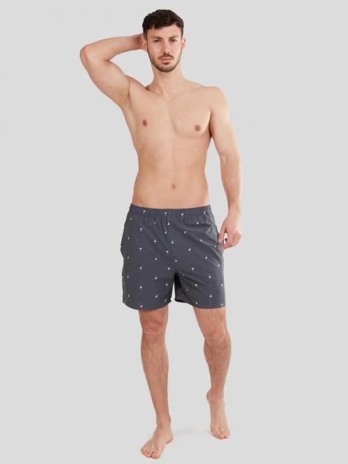 Fundango Bono Print Boardshort for men in dark blue 4
