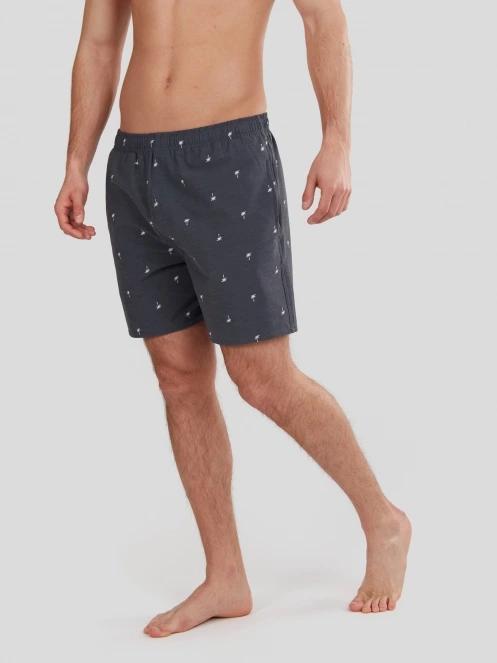 Fundango Bono Print Boardshort for men in dark blue 5