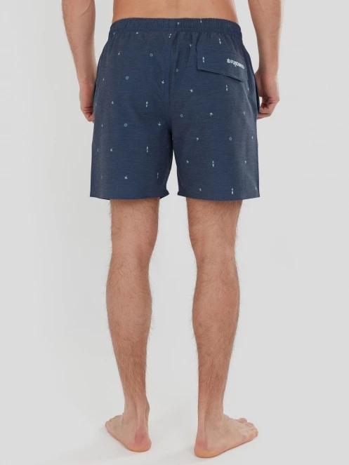 Fundango Bono Print Boardshorts for men in dark blue 3