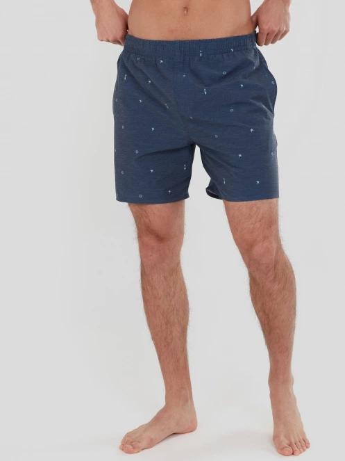 Fundango Bono Print Boardshorts for men in dark blue 5
