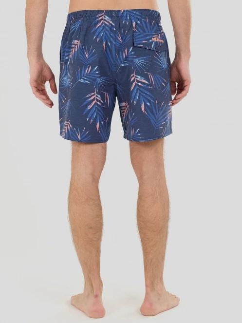 Fundango Bono Print Boardshorts for men in dark blue 3