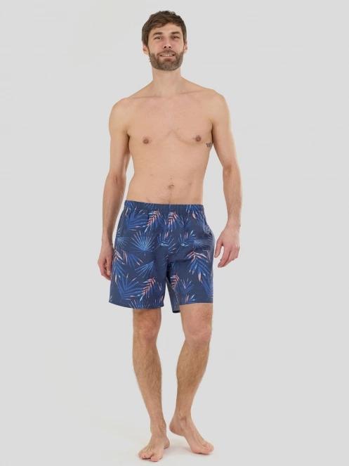 Fundango Bono Print Boardshorts for men in dark blue 4