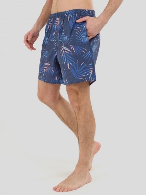Fundango Bono Print Boardshorts for men in dark blue 5
