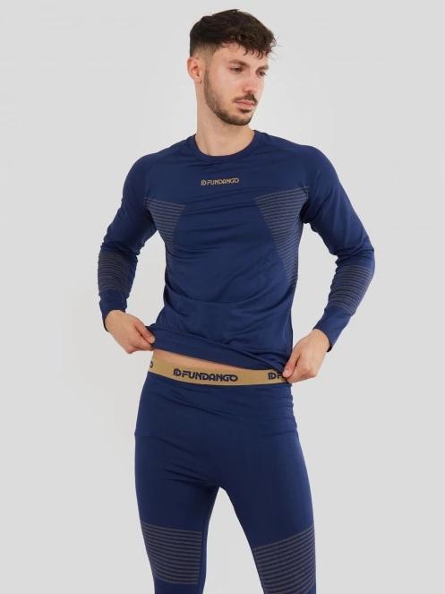 Fundango Seamless Baselayer Set for men in dark blue 5